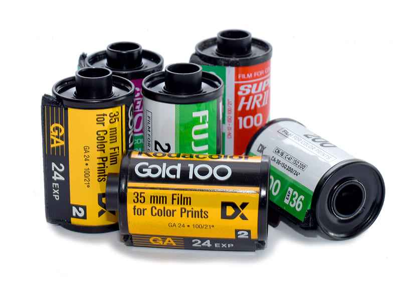 35mm C-41 rolls of color print film.